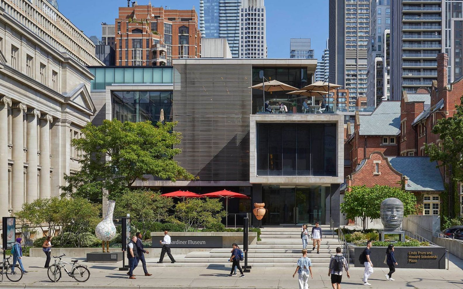 Exterior façade of the Gardiner Museum in Toronto